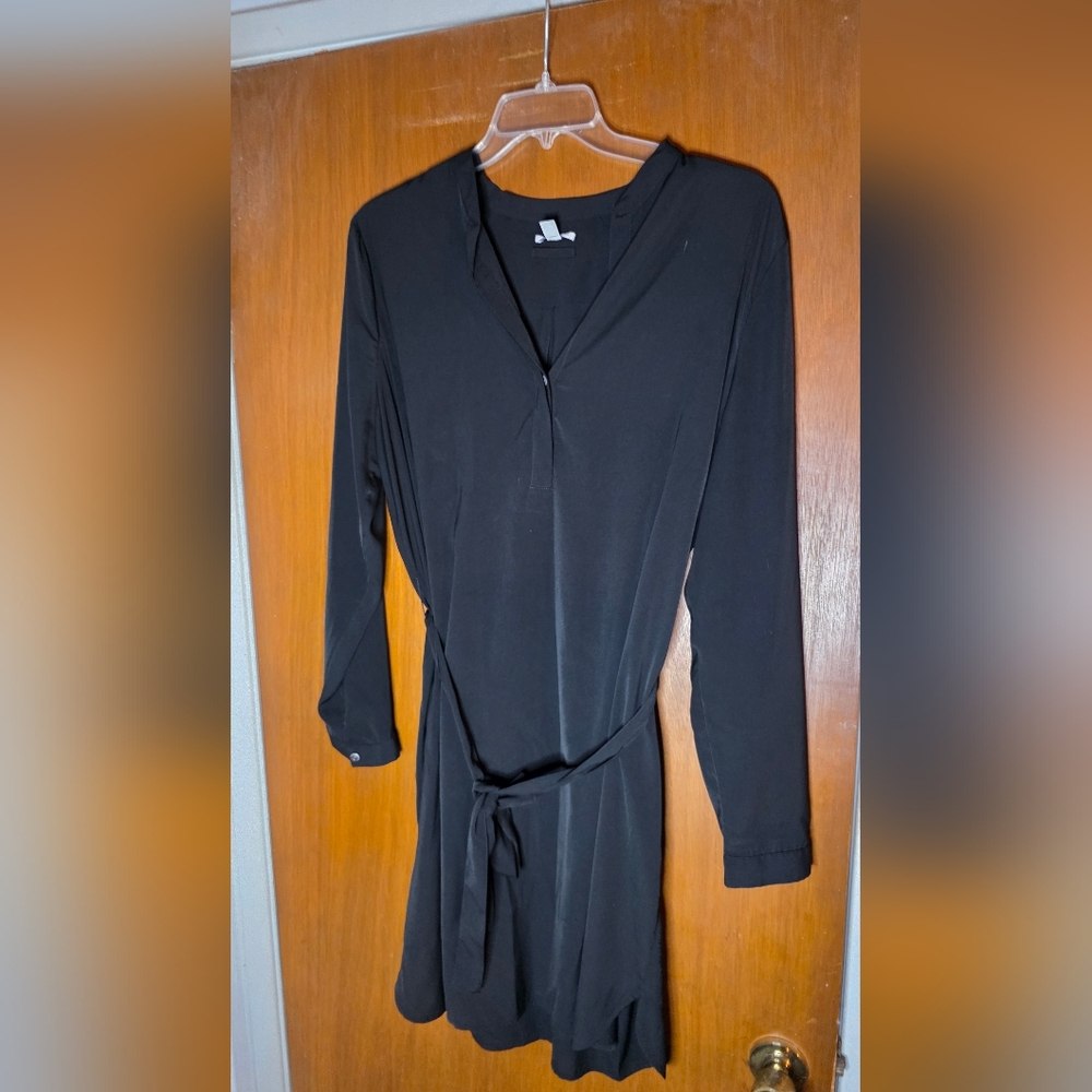 Halogen Black Long Sleeve Shirt Dress Women’s XL